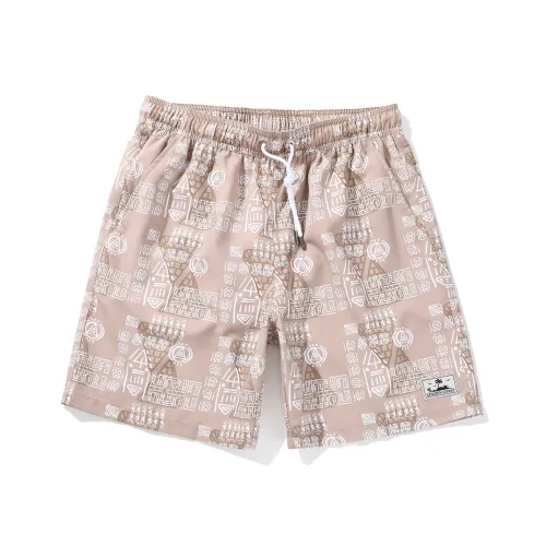 GAILANG Пляжные шорты Мужские Бежевые с принтом