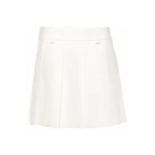 MIU MIU SS22 Повседневные короткие юбки Женские Белые