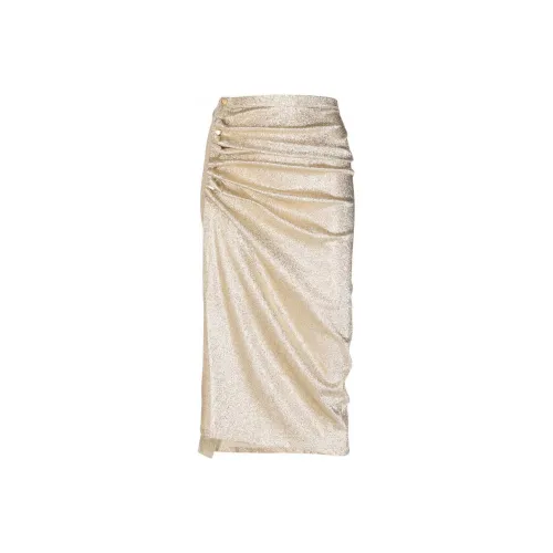 Paco Rabanne SS23 Повседневный Длинный Юбка Женские Шампанское
