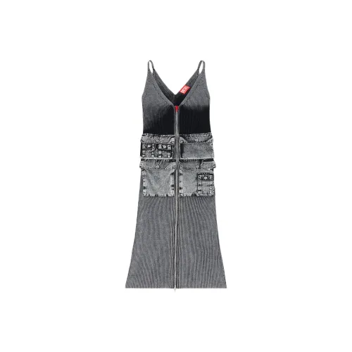 DIESEL SS25 FW24 Без рукавов Платье Женское Темно-серый