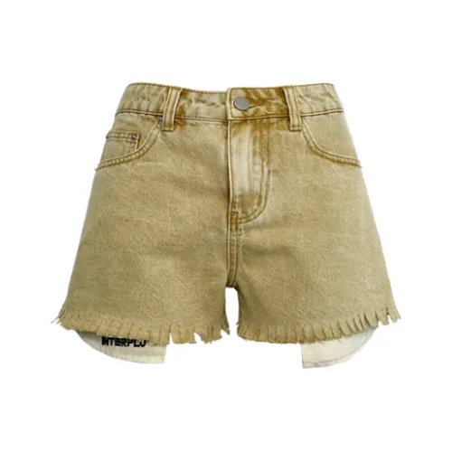 INTERPLU Earth Yellow Женские джинсовые шорты