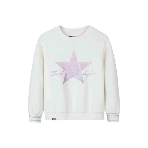 Converse Свитшот Классический стиль Белый Детский