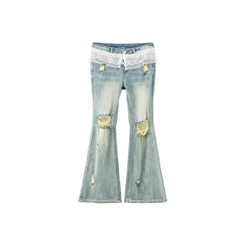 CHUU Светло-синий деним Женские Джинсы