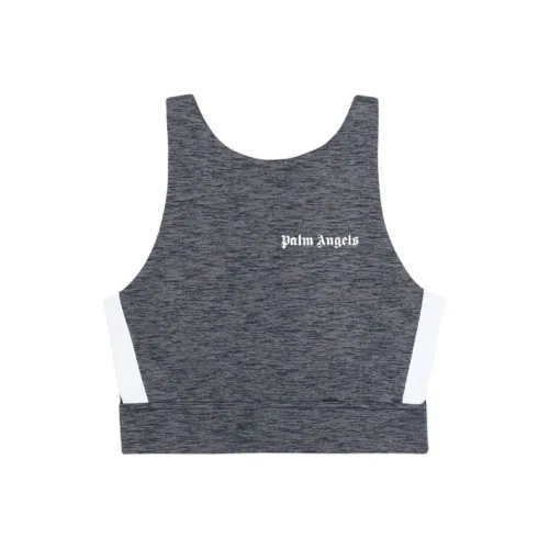 PALM ANGELS Серые Женские Спортивные Майки Без Рукавов