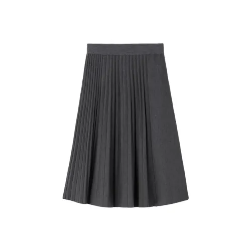 OVV Темно-серый A8 Женские Повседневные длинные юбки