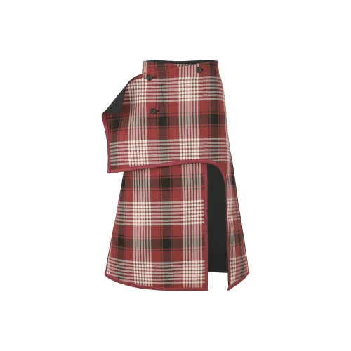 ISSEY MIYAKE Повседневный Длинный Юбка Женские Красный