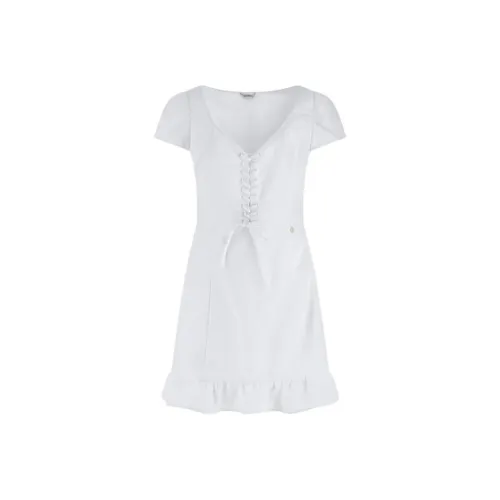 GUESS Короткий рукав платье женский белый