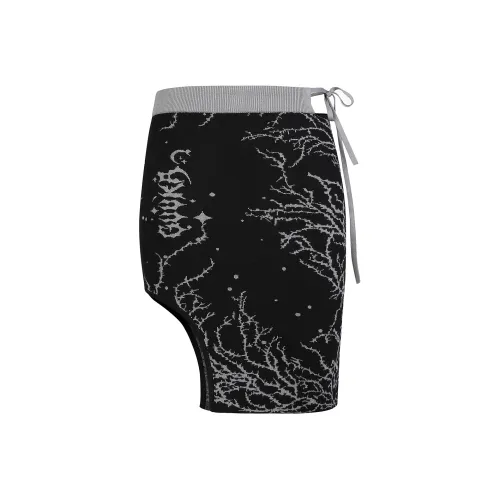 Guuka Hero Повседневные короткие юбки Женские Черный