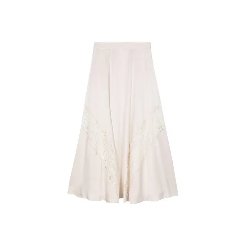 Lorena Antoniazzi SS24 Повседневный Длинный Юбка Женская Песочно-Бежевая