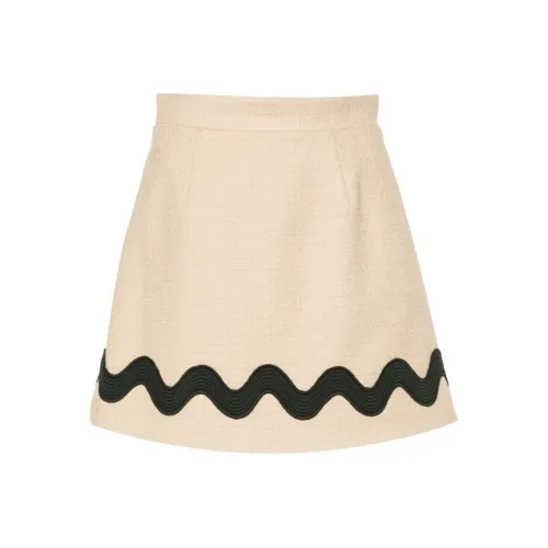 Patou SS24 Повседневные короткие юбки Женские Бежевый