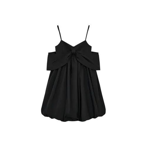 ELF SACK Slip Платье Женское Элегантное Черное