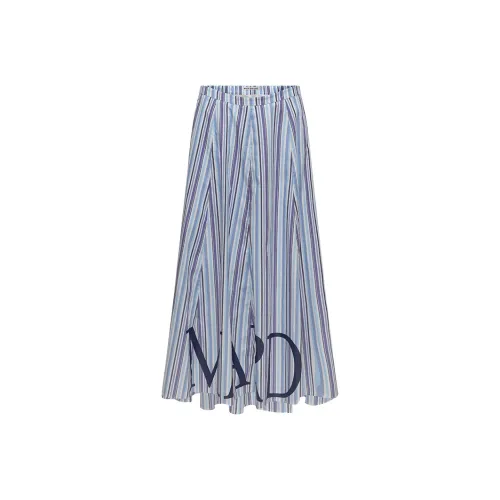 MARDI MERCREDI Variation Полосы Aokimoku Зеленый Женские Повседневные длинные юбки