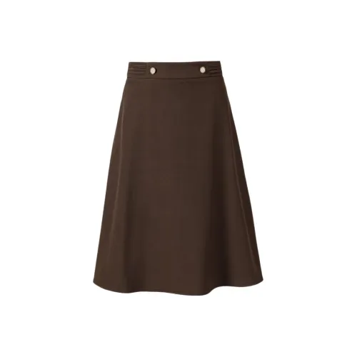 Like The Age Of Water Повседневный Длинный Юбка Женские Кофе