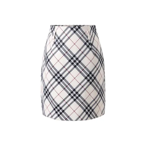 RECOIN Клетчатая MIDI Юбка Женская Повседневная Короткая Юбка