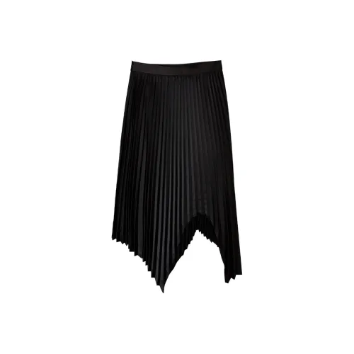 C+IMPRESS Обсидиановый черный Женские Повседневные длинные юбки