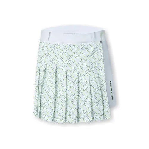 FILA GOLF серия SS24 Повседневные короткие юбки Женские Нефритовый белый