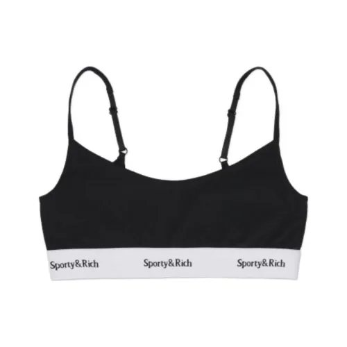 SPORTY & RICH Черное Женское Спортивное Белье