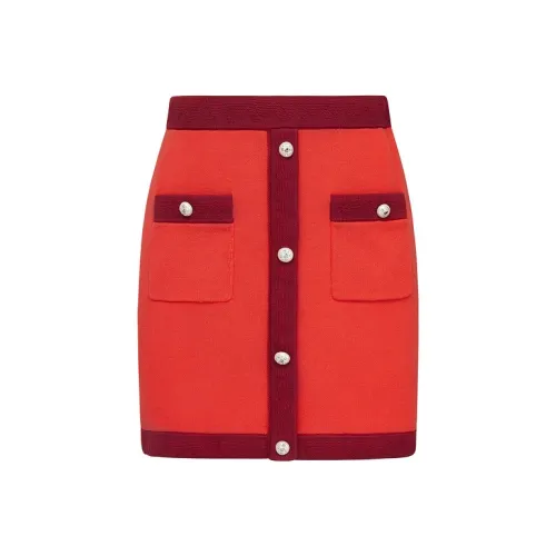 D'zzit Красный Женские Повседневные Короткие Юбки