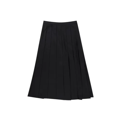 Yohji Yamamoto Черные Женские Повседневные Длинные Юбки