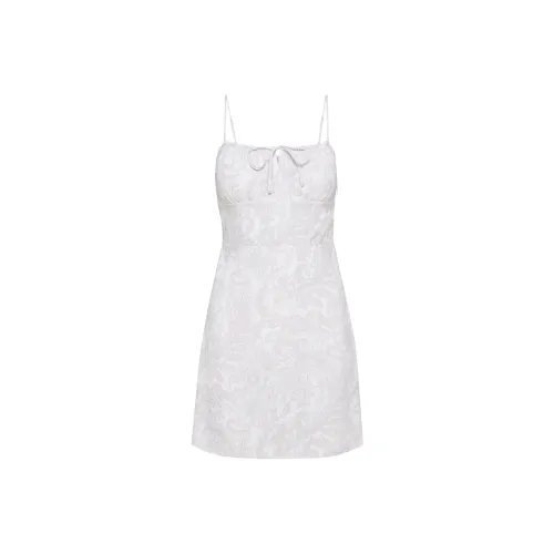 ARITZIA WILFRED Беллоу Мини Платье Slip Платье Women's White Светлая береза Белое основание с Светлая береза Wood
