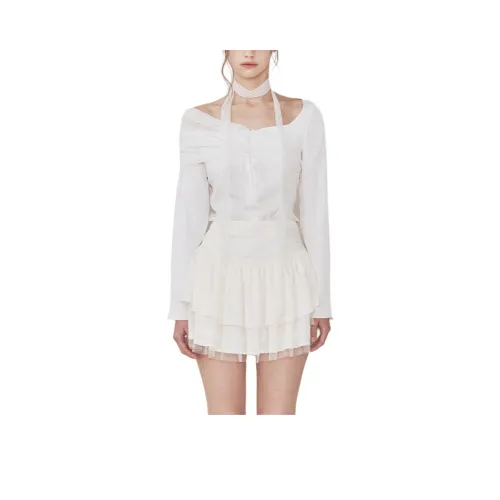 NOT YOUR ROSE FW24 Chloe Блузка Повседневный Костюм Женский Айвори Айвори