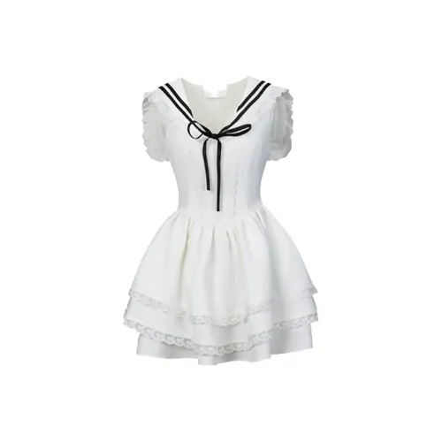 COVT Без рукавов Платье Женское Белое