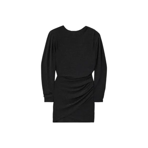 ISABEL MARANT ETOILE Длинное платье с длинными рукавами женское черное