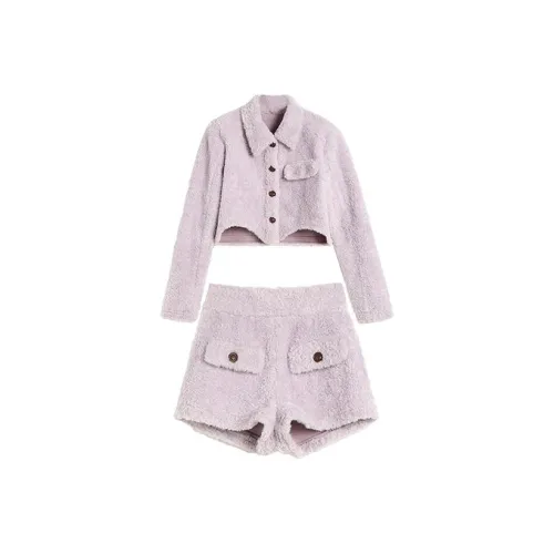 YITOUAGUA Светло-фиолетовый Женские Повседневные костюмы