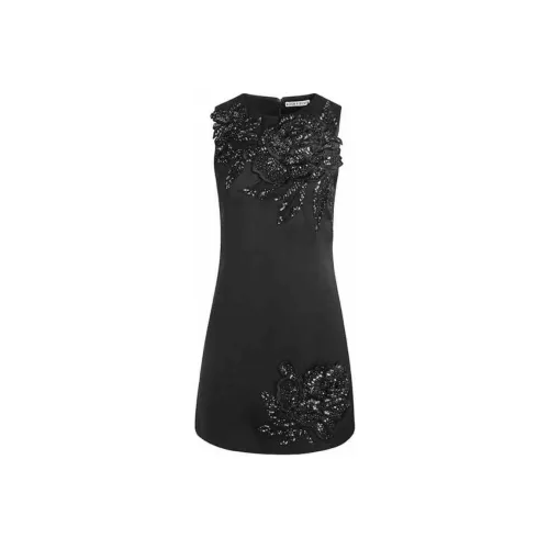 ALICE+OLIVIA Черное женское платье без рукавов