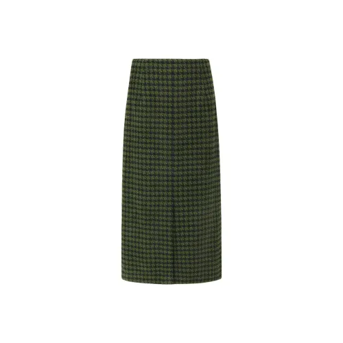 COCOBELLA Зеленая Женская Повседневная Длинная Юбка