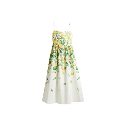 H&M Белый/Лимон Женские Слиплатья