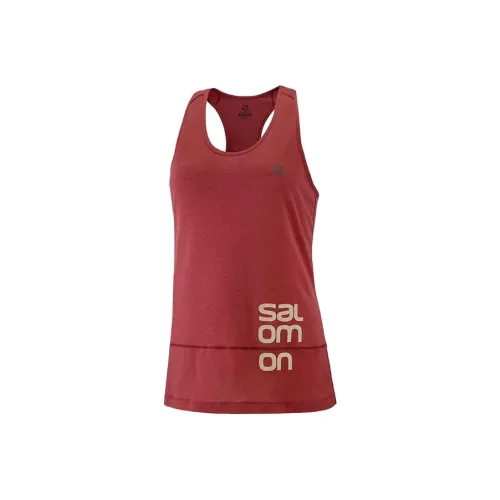 SALOMON CROSS RUN GRAPHIC Бургундский Женские Спортивные майки без рукавов