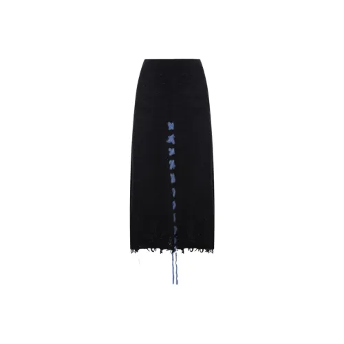 THE ROW Черные Женские Повседневные Длинные Юбки