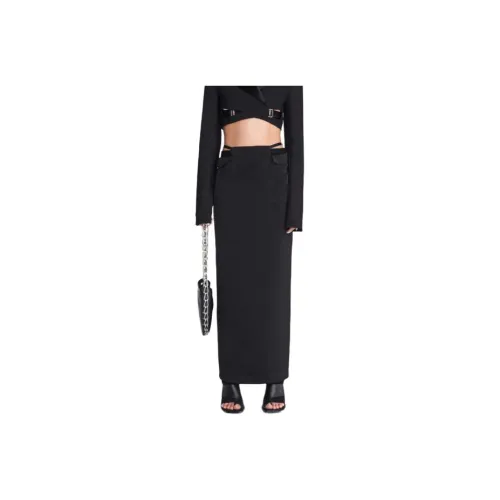 DION LEE SS24 Pocket COLUMN Skirt Casual Long Skirt Women's Black
