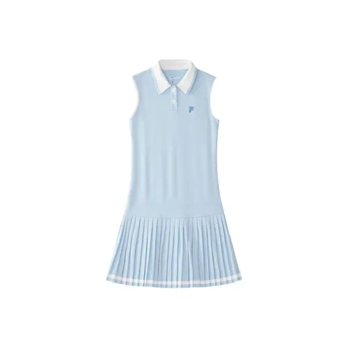 FILA FUSION LIFEFOB Коллекция Без рукавов Платье Женское Светло-белый Синий