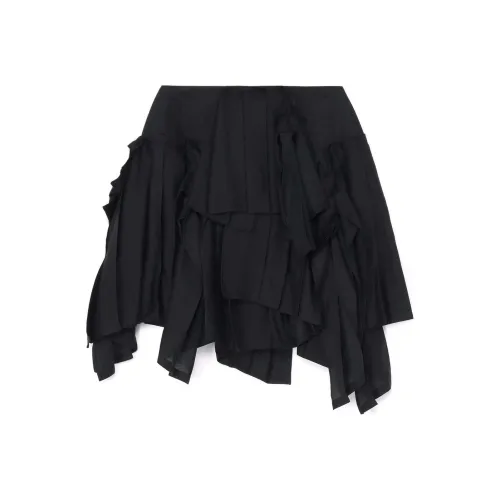 Yohji Yamamoto SS24 Повседневные короткие юбки Женские Черный