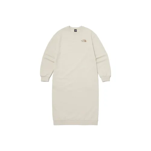 THE NORTH FACE Длинное платье с длинным рукавом женское бежевый