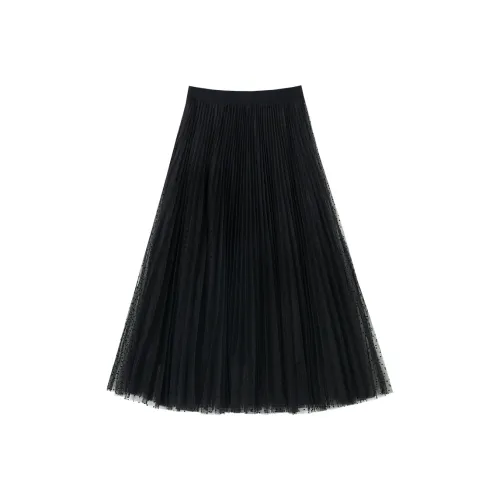 SOON FLOWER Повседневная длинная юбка женская черная