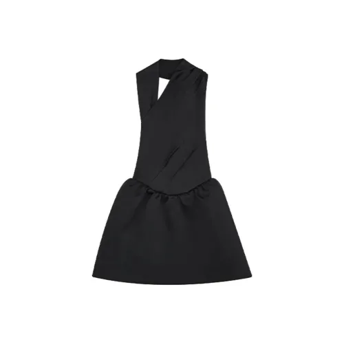 SHUSHUTONG FW24 Sleeveless Dress Women's Black SHUSHUTONG FW24 Без рукавов Платье Женское Черное