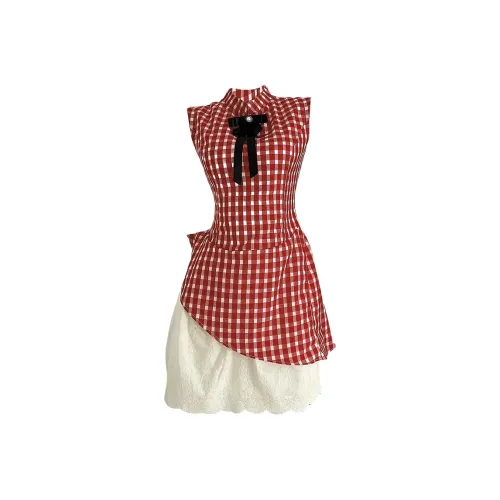 COHX Без рукавов Платье Женское Красное