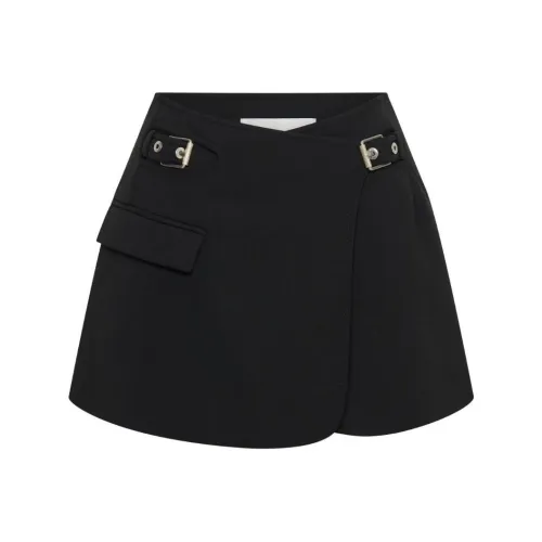 DION LEE Черная Женская Повседневная Короткая Юбка
