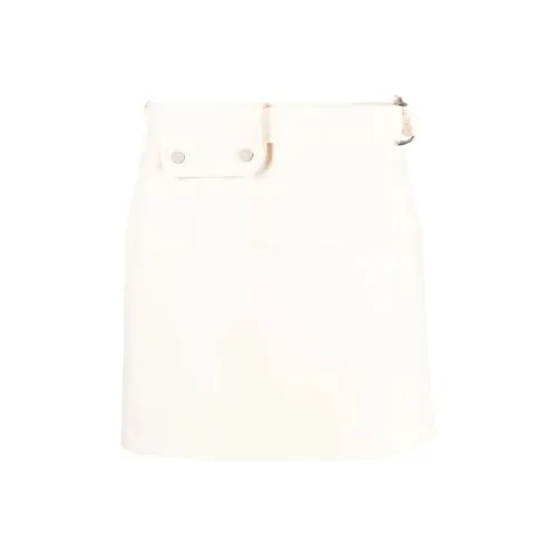 NANUSHKA Повседневные короткие юбки женские сливочного цвета