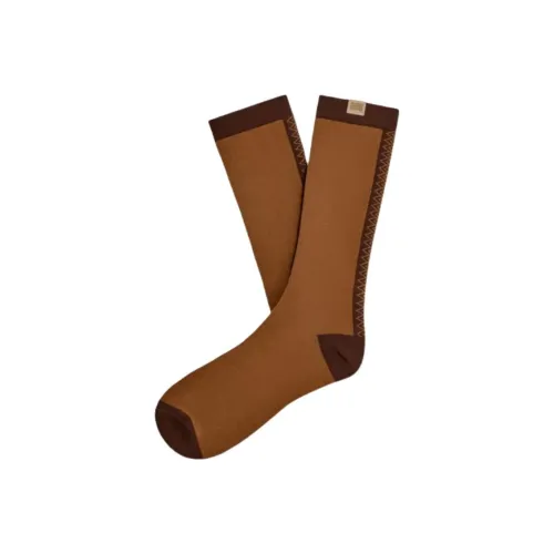 UGG 1 пачка Коричневый Мужской MID Носки до икры