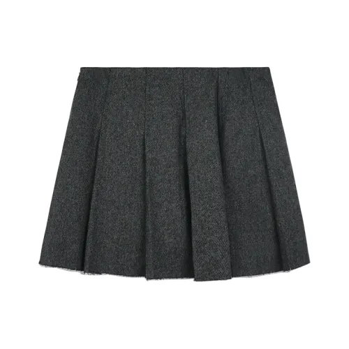 Kong Yili Темно-серый Женские Повседневные Короткие Юбки