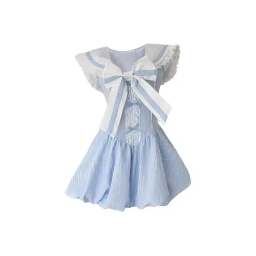 VKXOW Без рукавов Платье Женское Синее