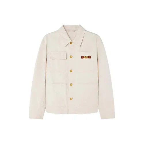 VERSACE MEDUSA BIGGIE серия SS25 Деним Куртка Мужская Белая