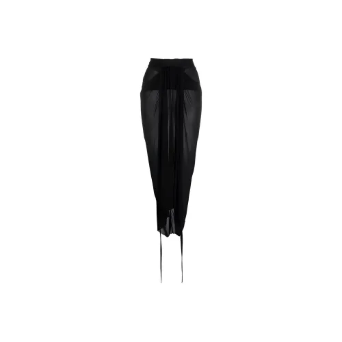 RICK OWENS Черная Женская Повседневная Длинная Юбка