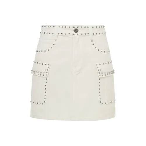 D'zzit Светло-желтая Женская Повседневная Короткая Юбка