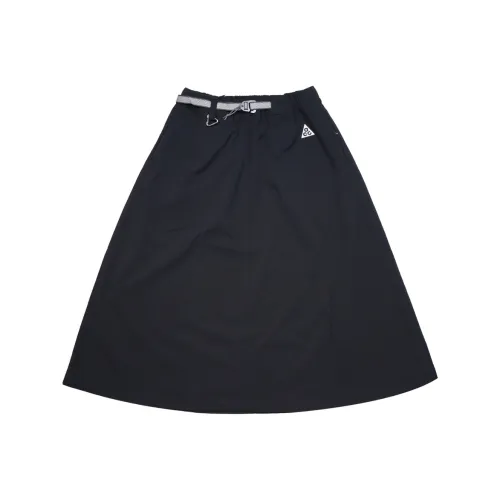 NIKE ACG Черные Женские Повседневные Длинные Юбки