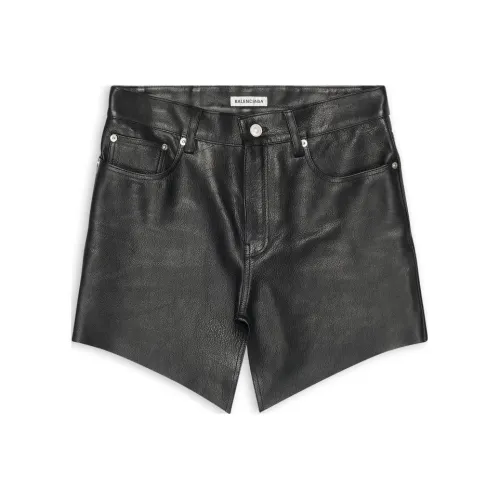 BALENCIAGA Черные Женские Кожаные Короткие Юбки